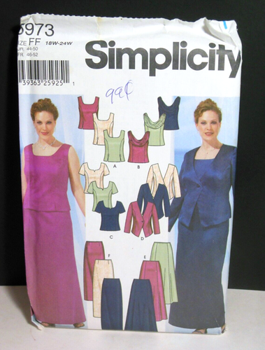 Cartamodello McCall's Simplicity 8456 - Per Top E Pantaloni, Taglie Curve Da 20W A 28W - Foto 6