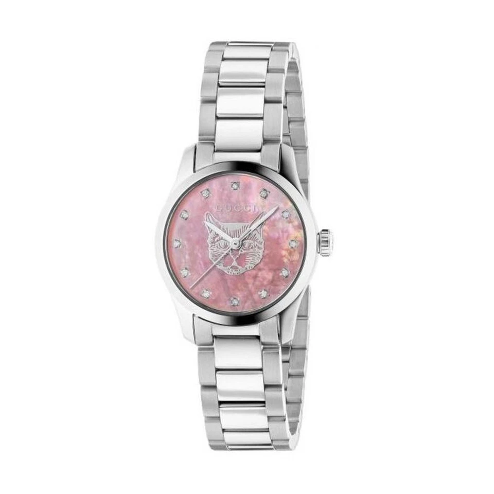 Gucci YA1265025 Women's G-Timeless Pink Mother of Pearl Dial Quartz Watch