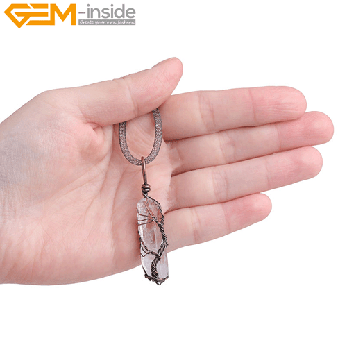 Natural Life Tree Chakra Rock Quartz Jewelry Pendant Necklace16'' Energy Healing - Picture 14 of 30