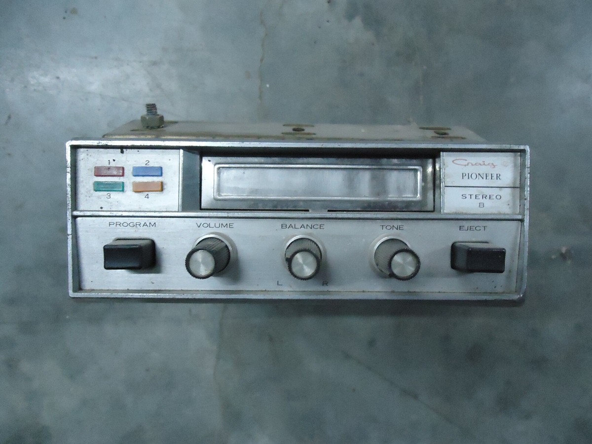 1968 Craig Pioneer Car Stereo Under Dash 8 track Tape Player