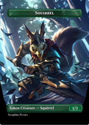 Squirrel Token - High Quality Altered Art Custom Cards