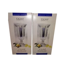 TOSCANY lead Crystal Hurricane candle holders St. George Odyssey, 2 fine 24%