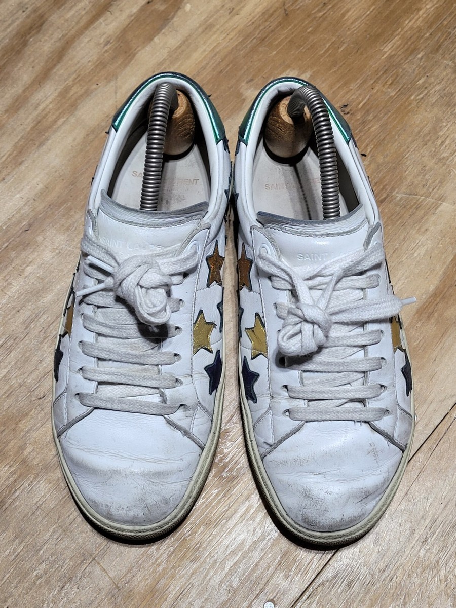 SAINT LAURENT☆クラシック ロゴステッチ スニーカー LADIES White 'Court Classic SL/06' logo sneakers Saint Laurent