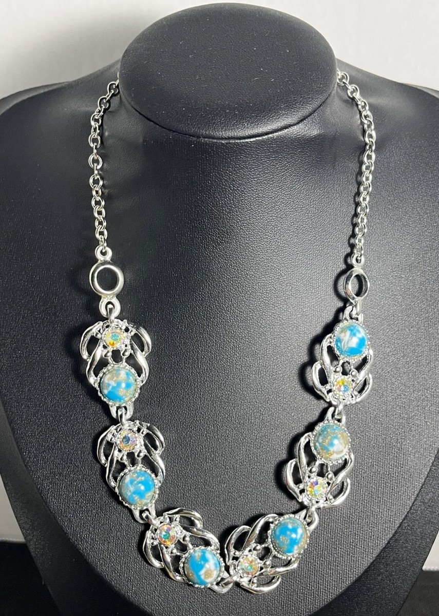 1904 One Line Stone Necklace Nine Stone Round Cut Diamond Necklace