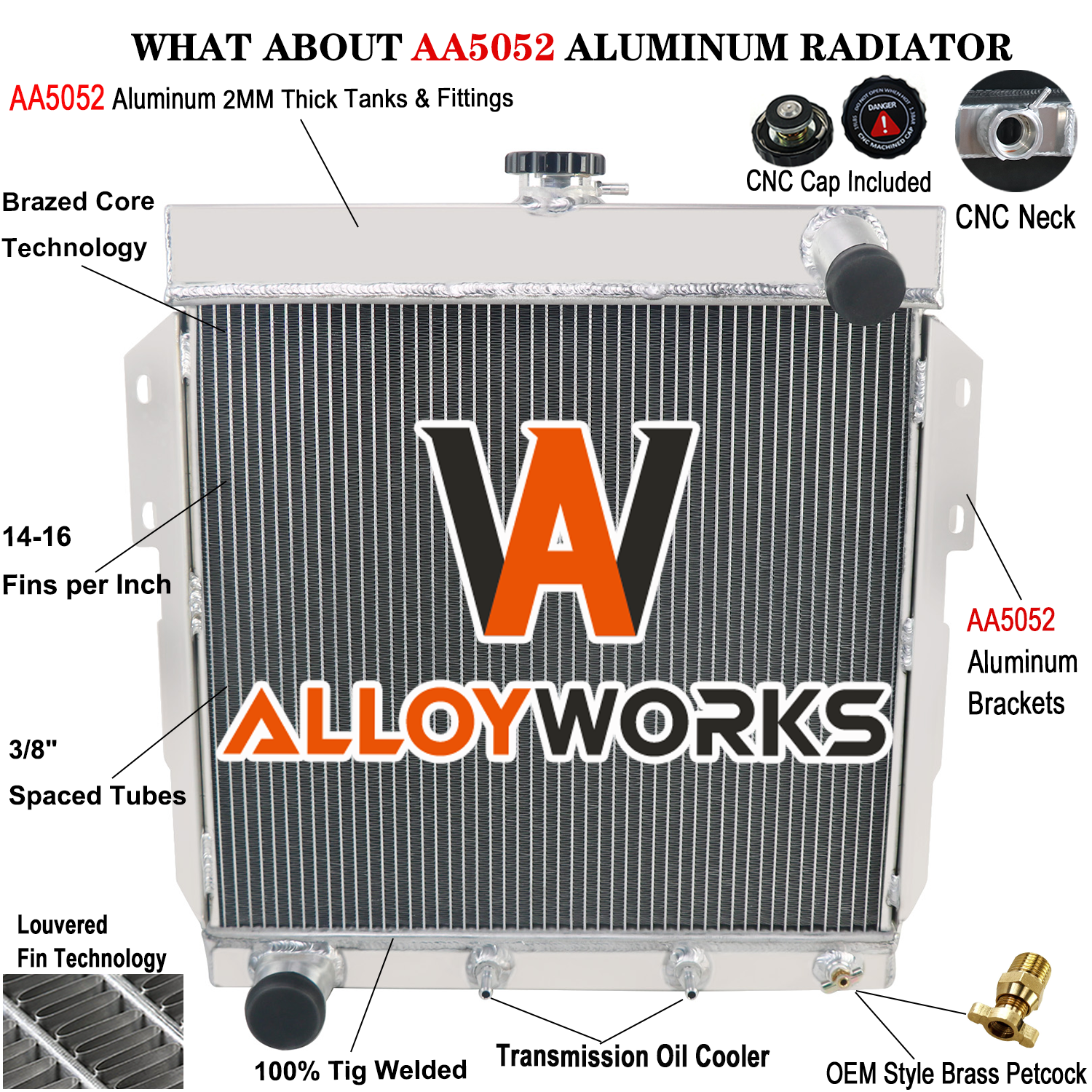 Aluminum 4 Row Radiator For 1955 1956 1957 Ford Thunderbird 4.8L 292 5 ...