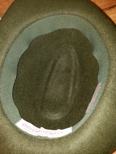 Vintage 50's wool Dolomitenhut Austria green hat Salzburg s hunting cap fedora - Picture 9 of 12