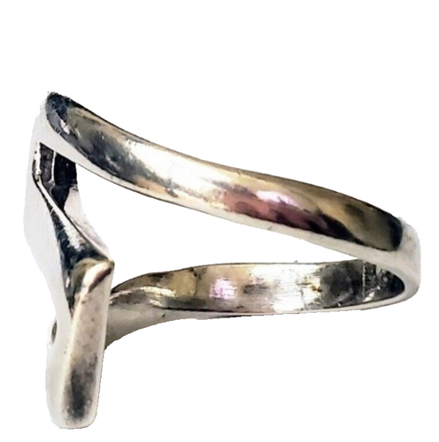 Ring Vintage Sterling Silver Abstract Mondernist Size 7.75 - Picture 2 of 6