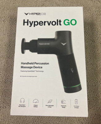 Hyperice Hypervolt GO Black Handheld Percussion Massage Gun Device 3 Speed