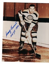 Woody Dumart Boston Bruins Signed 8