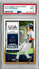 2015 Panini Contenders Alex Bregman Season Ticket PSA 9