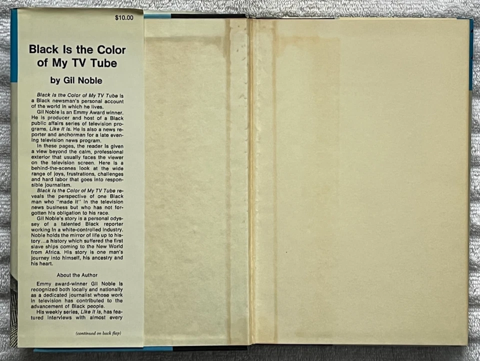 BLACK IS THE COLOR OF MY TV TUBE * Gil Noble HC/DJ '81 1stEdition VG+ ABC-TV - Image 3 of 4