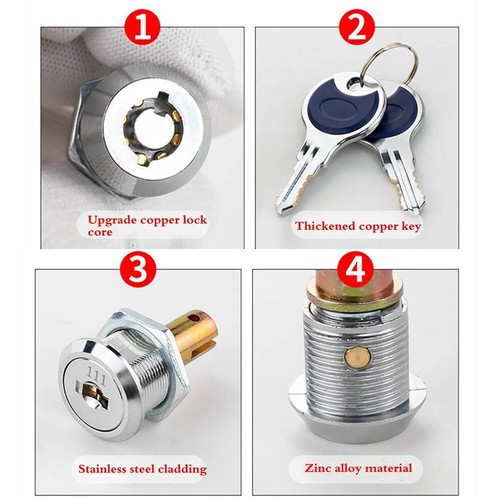 Serrure Rotative 180° Pour Boîte à Outils Ou Armoire - Avec 2 Clés