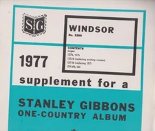 STANLEY GIBBONS WINDSOR 1977 SUPPLEMENT PAGES 