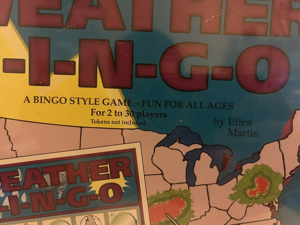 Educational WEATHER J--I-N-G-O BINGO STYLE GAME #GGA095, NEW - Image 4 of 4