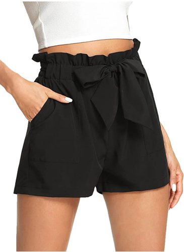 High Rise Elastic Waist Shorts 