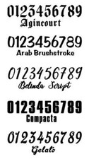 Number Sets Vinyl Color Decal - Sticker - Oracal 651 ID Numbers Custom