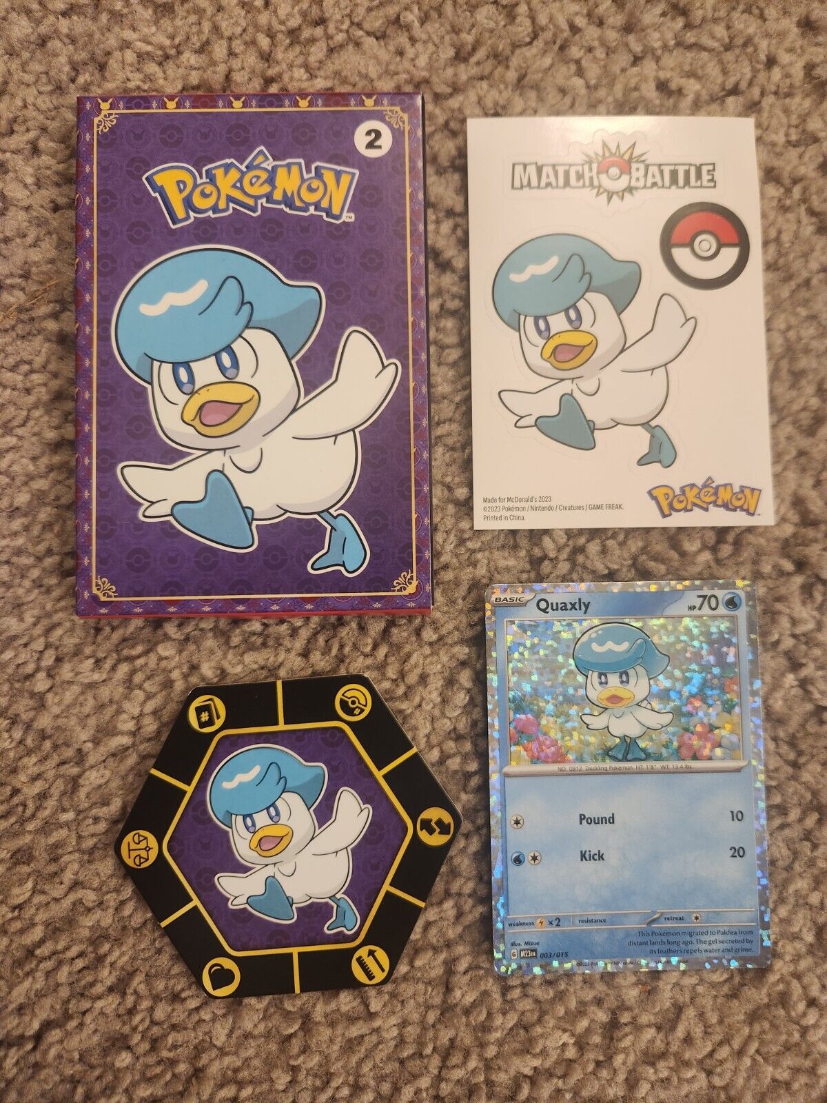 McDonalds 2023 Pokemon Trading Cards HOLO & non Holo SLEEVED **PICK YOUR  CARDS**