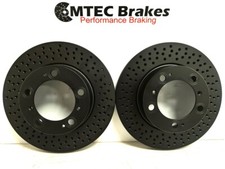 Porsche Boxster 986 2.5 96-99 Bremsscheiben Vorne Schwarz Gebohrte Nur Mtec
