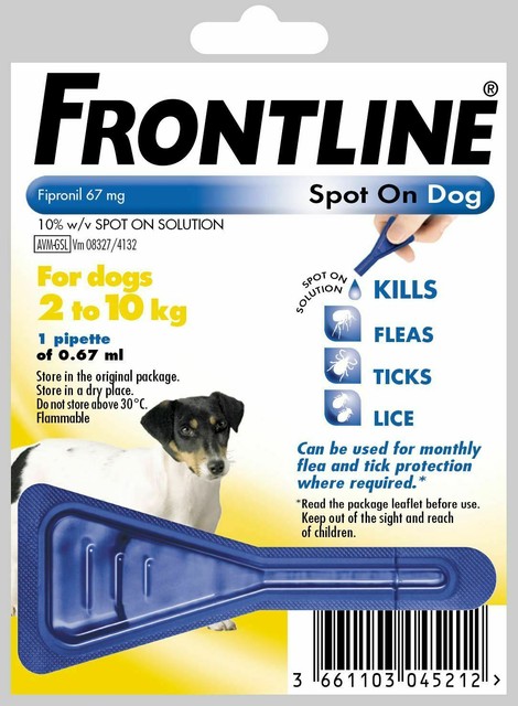 flea tick frontline spot on dogs