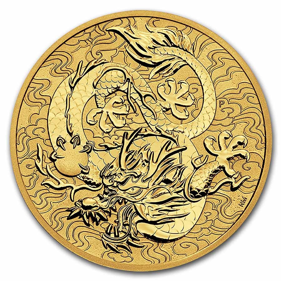 2022 Australia 1 oz Gold Chinese Myths & Legends Dragon BU | eBay