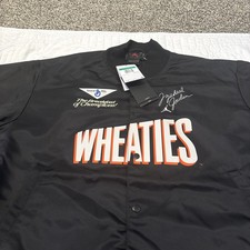 JORDAN RARE X-Large MVP Men's Varsity JACKET 'WHEATIES' DV7578-010 BLACK NWT