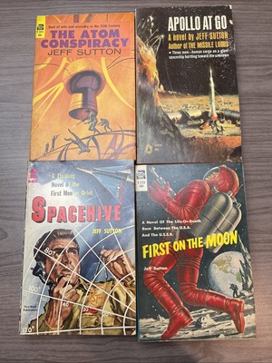 Jeff Sutton Lot Of 4 Vintage Science Fiction PB Books The Atom Conspiracy-Space+