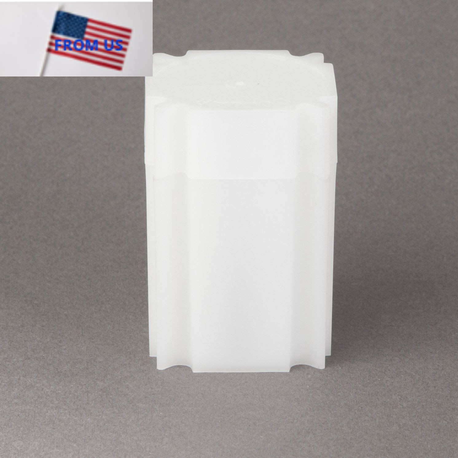 (10) Coinsafe Brand Square White Plastic (Large Dollar) Size Coin 1 set