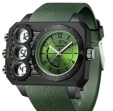 SANDA Herren Uhr Analog Digital 60mm 5ATM Sport LED Alarm