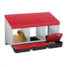 Chicken Nesting Boxes, Heavy-Duty 8-Compartment Metal Chicken Nesting Box