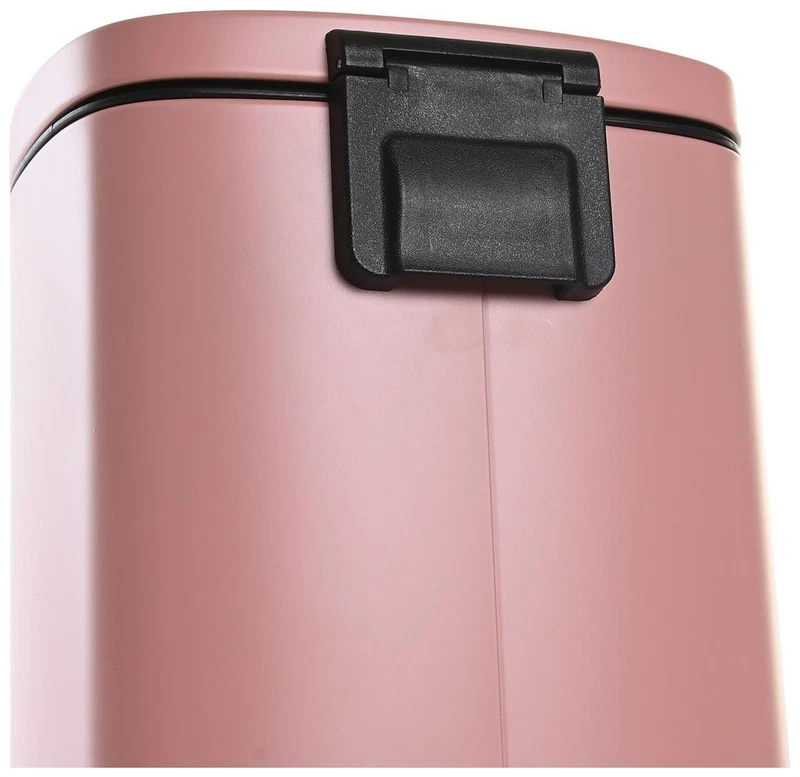 Pattumiera Bagno 5 L Metallo Rosa con Pedale e Chiusura Lenta Cestino Rifiuti, fotografia 5 di 9