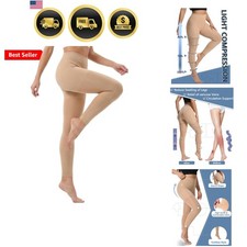140D Light Compression Pantyhose for Women, 15-20mmHg Graduated Compression T...