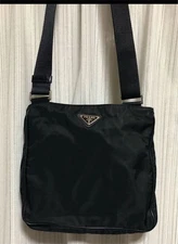 PRADA Shoulder Bag Nylon Leather Excellent Condition From Japan Prada