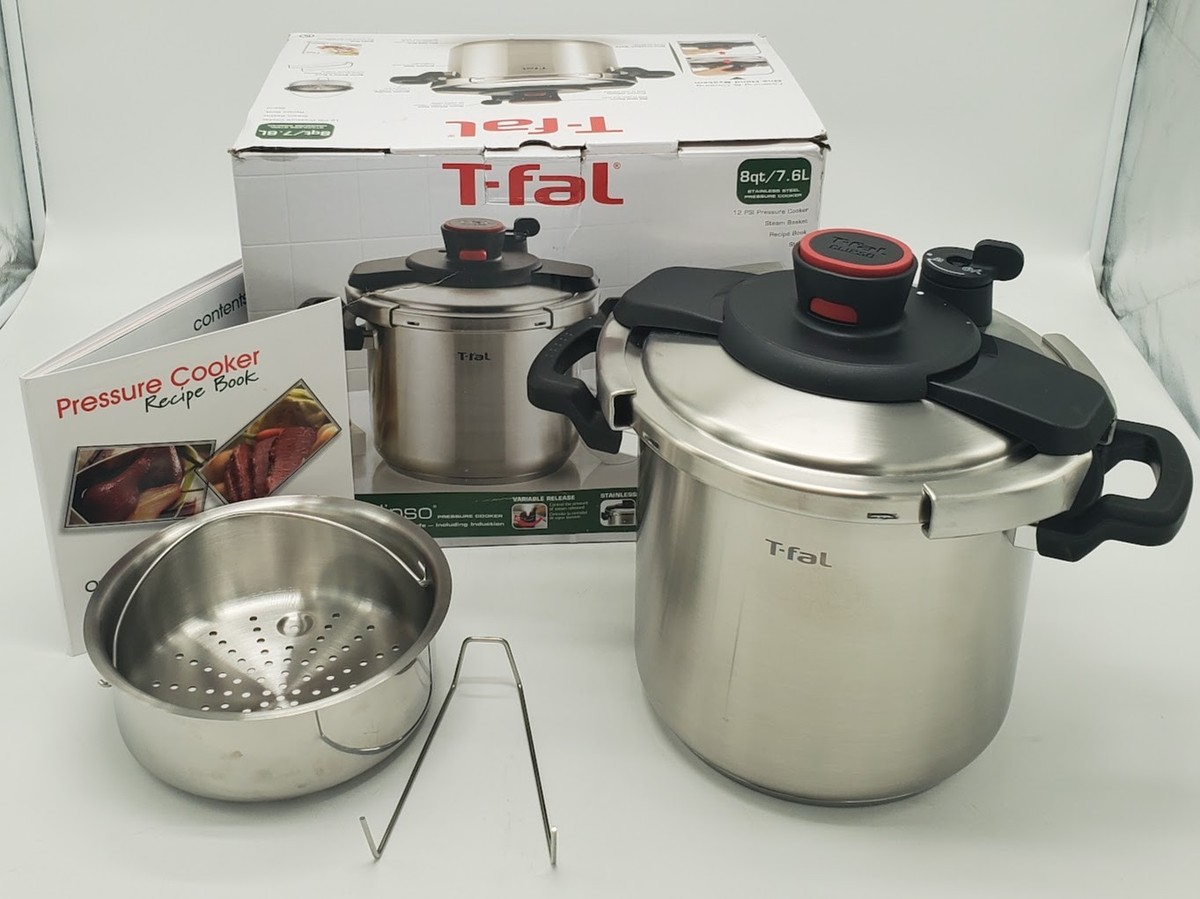 T-Fal Clipso 8-Quart Stainless Steel Stovetop Pressure Cooker , 12 