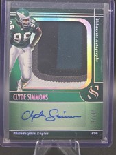 2025 Panini Silhouette Clyde Simmons Patch Auto 05/75 Eagles SSP 🔥Patch 🔥