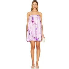 NWOT Zimmerman Lightburst Puff Mini Dress in Purple Floral SZ 3 / US L
