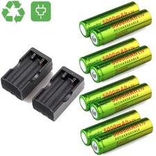 SKYWOLFEYE Rechargeable Battery 3.7V Button Top Lithium Cell for Flashlight USA