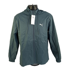 New Mens Puma ESS Ripstop Woven Lightweight Jacket Size Medium NWT Grey Skies