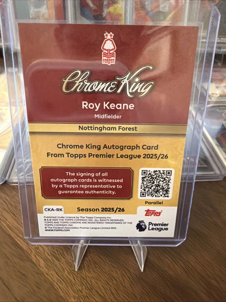 2025-26 Topps EPL - Roy Keane - Chrome King AUTO - Nottingham Forest/Man United Foto 2 de 2