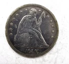 Cleaned Plugged 1859 Liberty Seated Silver Dollar S$1 US Coin You Grade It A49