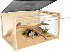 30Gallon Reptile Tank - Bearded Dragon Terrarium Enclosure, 24 16 16Inch Tem