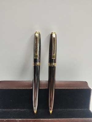Sheaffer Ballpoint Pen Lot Of 2 One Black Ink One Blue Ink Tested USA Made