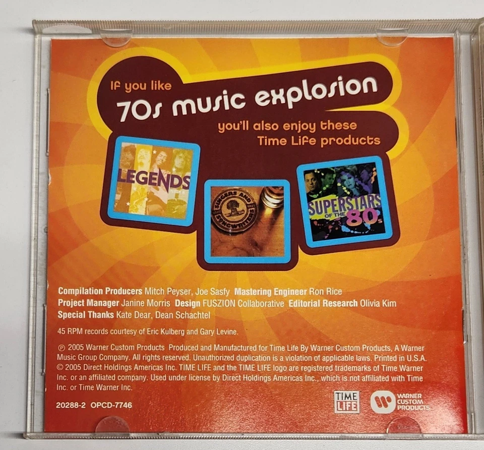 70s Music Explosion Volume 1: Sunshine by Various (2CD Set 2005 Time Life Music) - Image 3 of 4
