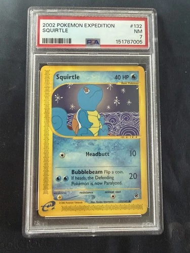 Squirtle 132/165 Expedition Base Set Regular PSA 7