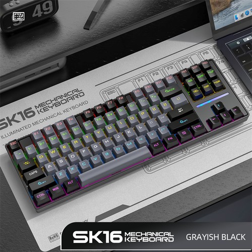 Smailwolf SK16 Gaming Keyboard And Mouse Mechanical Feel Led Light Backlit RGB - Afbeelding 9 van 17