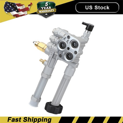 #ad Troy Bilt Complete Pressure Washer Pump Head Fits For RMW SRMW Pumps Aluminum $34.89