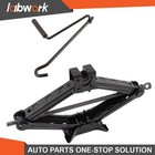 2 Ton Scissor Jack Car Van Wind Up Tyre Lift Chrome Crank Handle Emergency Tool