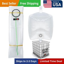 275 Gallon IBC Tote Cover with Bottom Outlet for Rainwater Storage