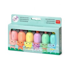 Legami HC0001 Set of 6 Mini Highlighters, Carrate Team, Carrot Shape Highligh...