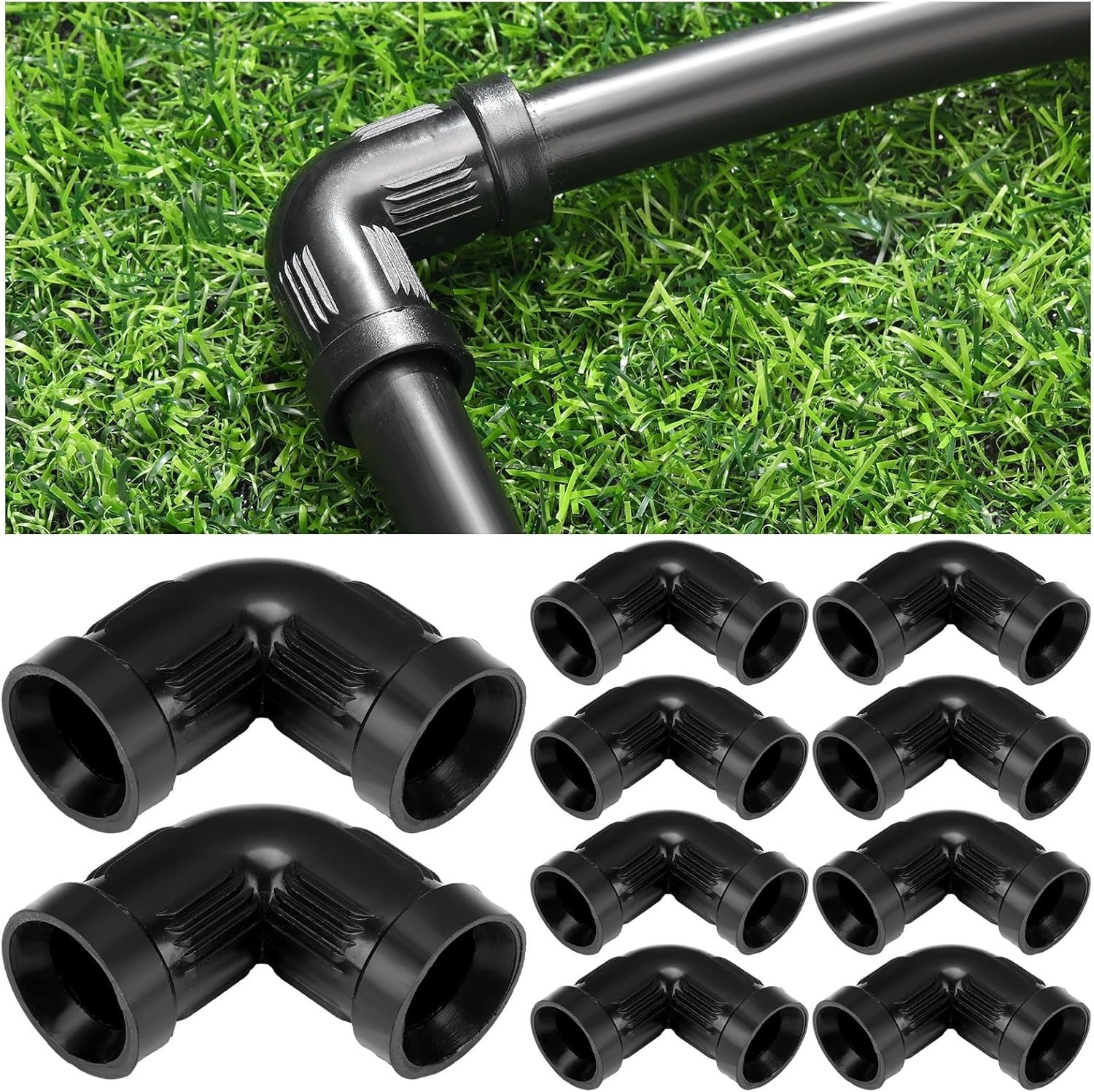 Paquete de 25 piezas de riego por goteo codos de compresión de PVC de 1/2 pulgada Pangda