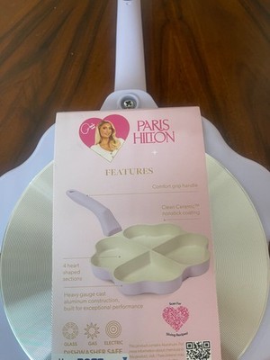 Paris Hilton That's Hot Heart Fry Pan 8” Lavender Ceramic Nonstick